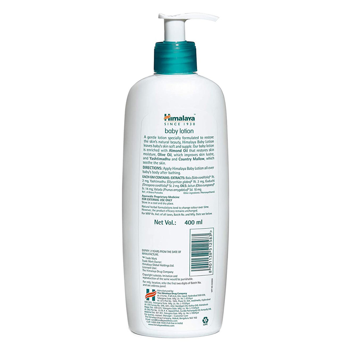 Himalaya Baby Lotion, 400 ml, Pack of 1 Himalaya Baby Lotion, 400 ml, Pack of 1