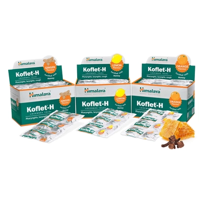 Himalaya Koflet-H Ginger Lozenges, 6 Count, Pack of 6