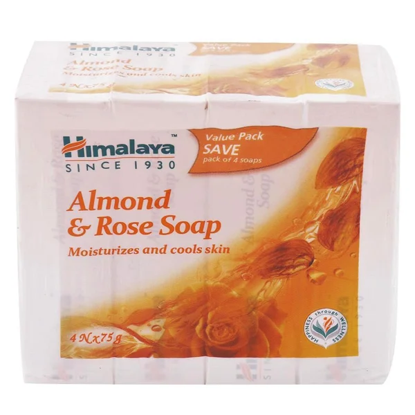 Himalaya Almond &amp; Rose Soap, 300 gm (4x75 gm), Pack of 1
