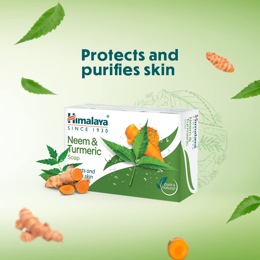 Himalaya Neem & Turmeric Soap, 300 gm (4x125 gm), Pack of 1 Himalaya Neem & Turmeric Soap, 300 gm (4x125 gm), Pack of 1