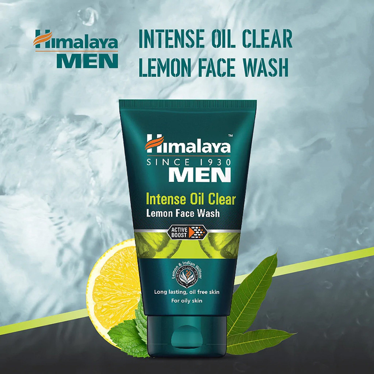 Himalaya Men Intense Oil Clear Lemon Face Wash 100 ml | Lemon & Indian Willow | Removes Excess Oil | Refreshes Skin | Active Boost Technology | For Men | For Oily Skin, Pack of 1 Himalaya Men Intense Oil Clear Lemon Face Wash 100 ml | Lemon & Indian Willow | Removes Excess Oil | Refreshes Skin | Active Boost Technology | For Men | For Oily Skin, Pack of 1