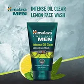Himalaya Men Intense Oil Clear Lemon Face Wash 50 ml | Lemon &amp; Indian Willow | Removes Excess Oil | Refreshes Skin | Active Boost Technology | For Men | For Oily Skin, Pack of 1