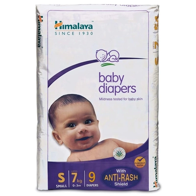 Himalaya Baby Diapers Small, 9 Count, Pack of 1