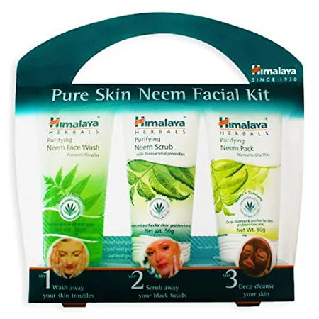 Himalaya Pure Skin Neem Facial Kit 1 Count | Cleanses, Exfoliates & Purifies |For Problem Free, Healthy Skin