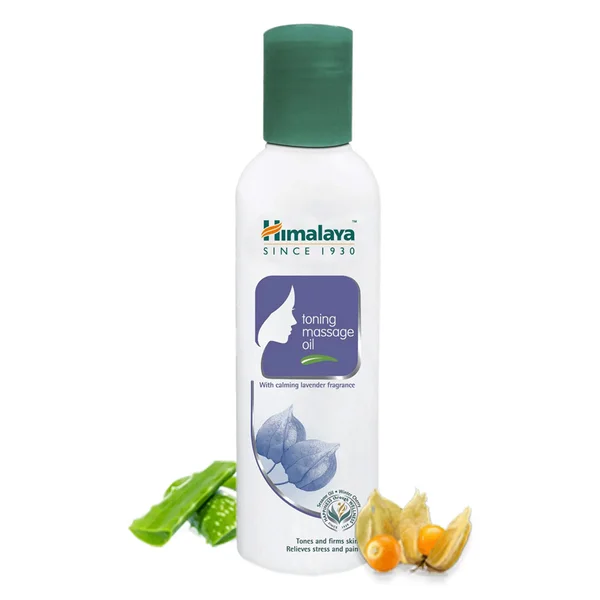 Himalaya Moms Toning Massage Oil 200 ml | Sesame Oil &amp; Winter Cherry | Improves Skin Tone &amp; Firmness | Relieves Stress &amp; Pain | With Calming Fragrance Of Levender, Pack of 1