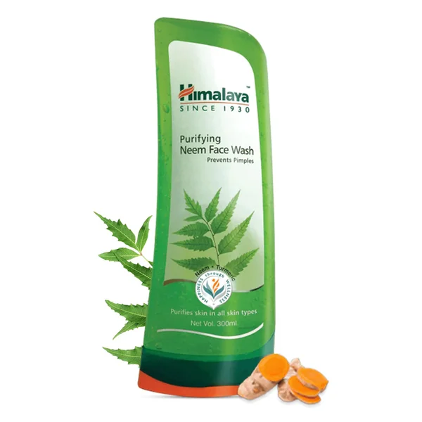 Himalaya Purifying Neem Face Wash 300 ml | With Neem &amp; Turmeric | Prevents &amp; Clear Pimple | For All Skin Type, Pack of 1