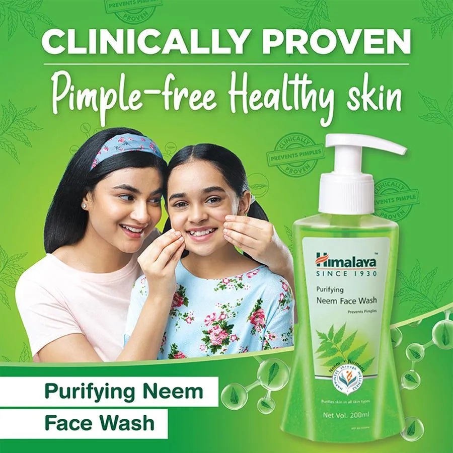 Himalaya Purifying Neem Face Wash 200 ml | With Neem & Turmeric | Prevents & Clear Pimple | For All Skin Type, Pack of 1 Himalaya Purifying Neem Face Wash 200 ml | With Neem & Turmeric | Prevents & Clear Pimple | For All Skin Type, Pack of 1