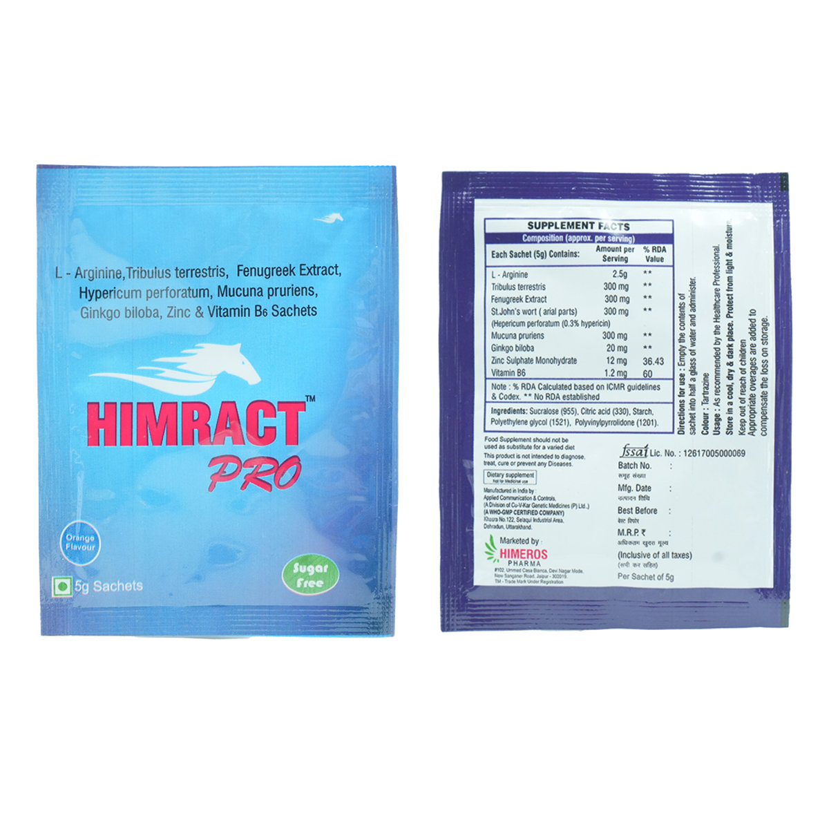 Himract Pro Sugar Free Orange Sachet 5 gm, Pack of 1 Himract Pro Sugar Free Orange Sachet 5 gm, Pack of 1