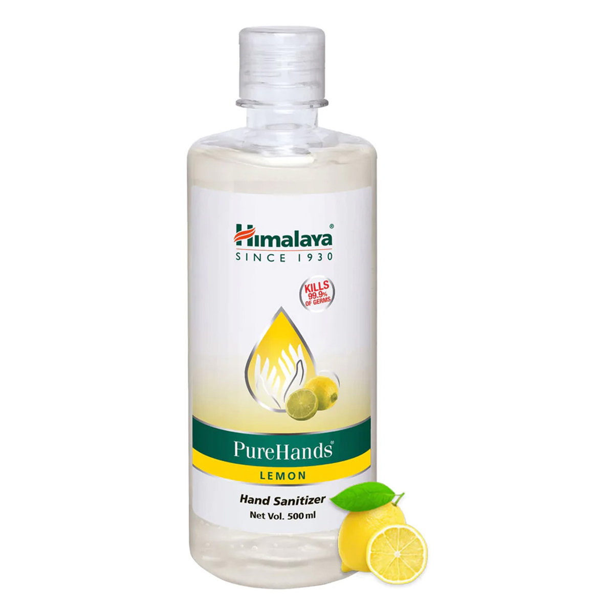 Himalaya Pure Hands Lemon Flavour Hand Sanitizer 500 ml | KillS 99.9% Of Germs, Pack of 1 Himalaya Pure Hands Lemon Flavour Hand Sanitizer 500 ml | KillS 99.9% Of Germs, Pack of 1