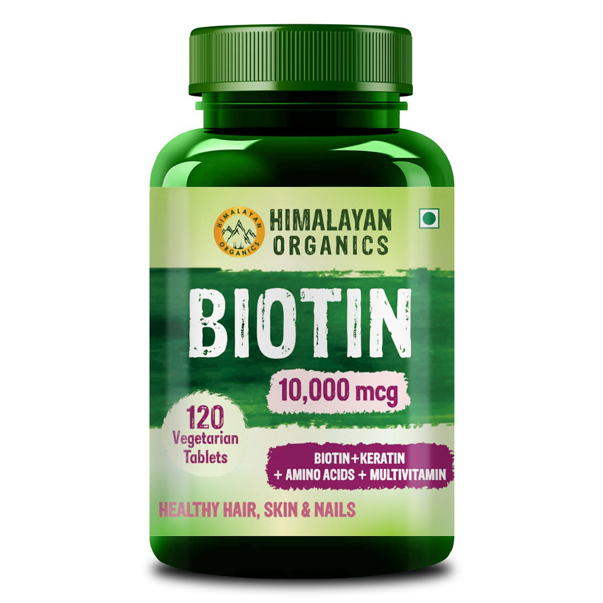 Buy Himalayan Organics Biotin 10000mcg with Multivitamin, 120 Tablets Online