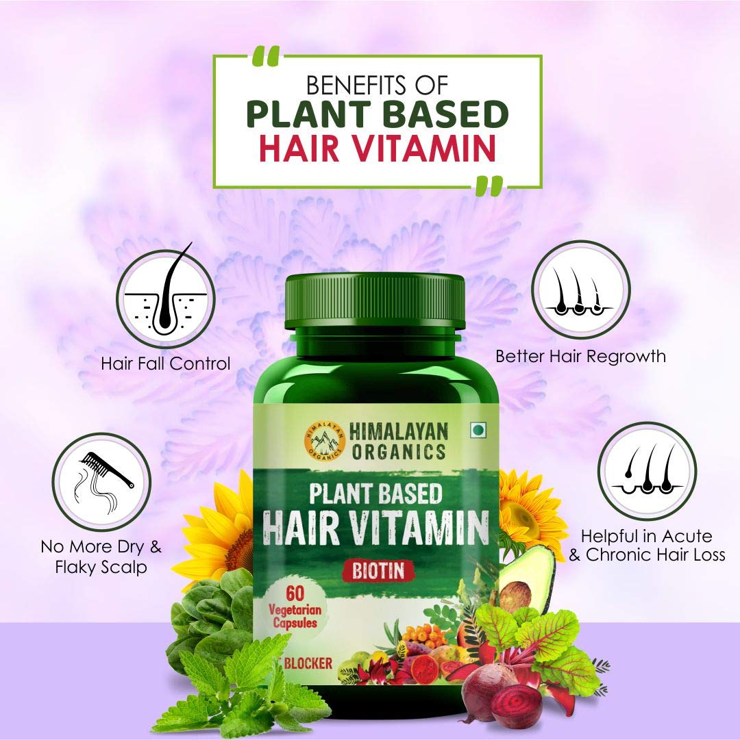 Vlado's Himalayan Organics Plant Based Hair Vitamin Biotin, 60 Capsules, Pack of 1 Vlado's Himalayan Organics Plant Based Hair Vitamin Biotin, 60 Capsules, Pack of 1