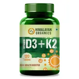 Himalayan Organics Vitamin D3+K2, 120 Tablets, Pack of 1