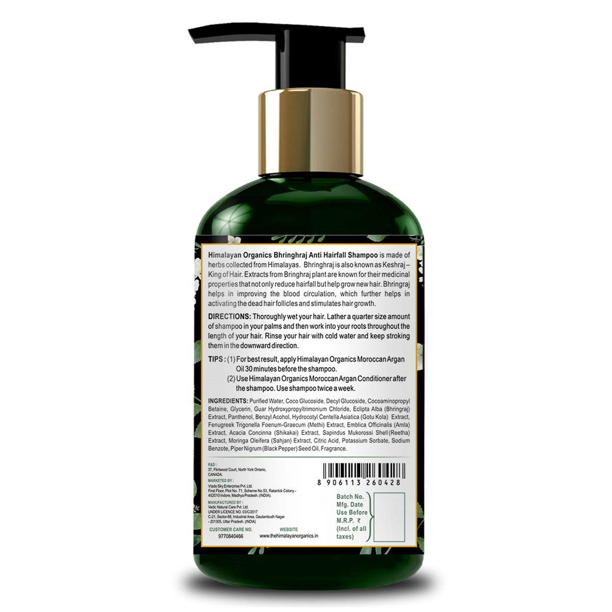 Himalayan Organics Bhringraj Shampoo, 300 ml, Pack of 1 Himalayan Organics Bhringraj Shampoo, 300 ml, Pack of 1