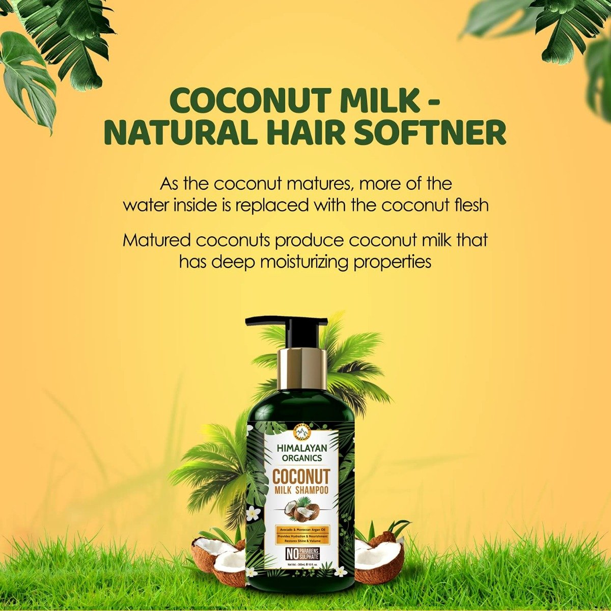 Himalayan Organics Coconut Milk Shampoo, 300 ml, Pack of 1 Himalayan Organics Coconut Milk Shampoo, 300 ml, Pack of 1