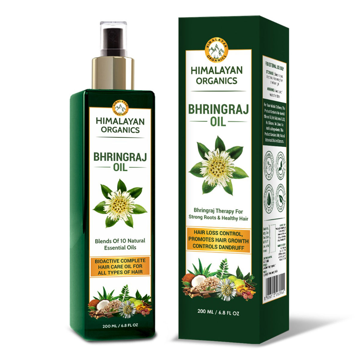 Himalayan Organics Bhringraj Oil, 200 Ml | Uses, Benefits, Price ...