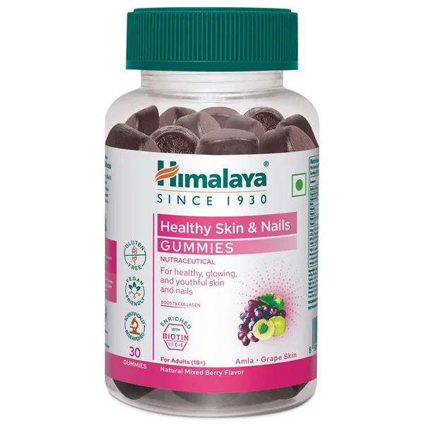 Himalaya Healthy Sikn&amp;Hair Amla &amp; Grape Flavour 30, Gummies, Pack of 1