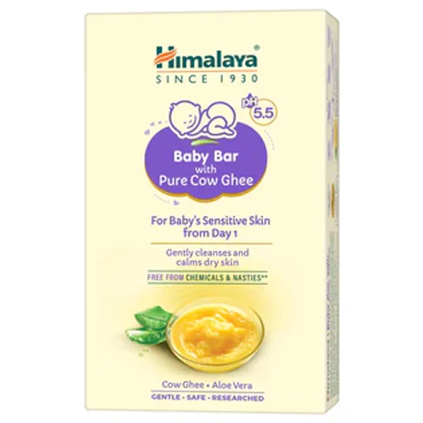 HIMALAYA BABY BAR PH5.5 PURE COW GHEE 125G, Pack of 1