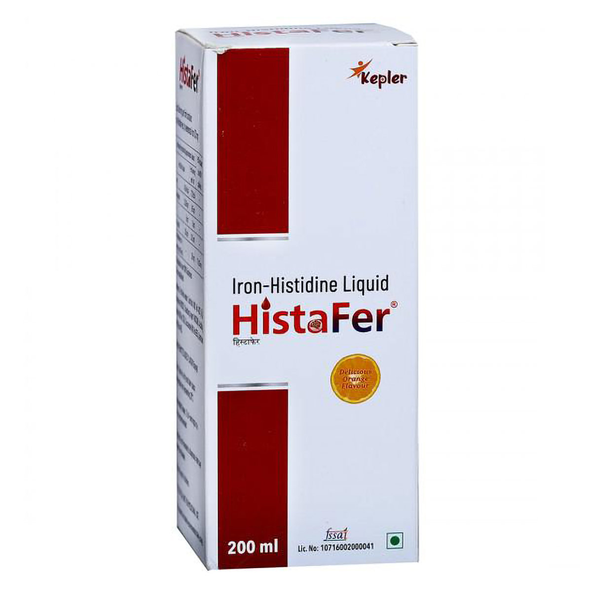 Histafer 30 mg Orange Flavour Liquid 200 ml, Pack of 1 Liquid Histafer 30 mg Orange Flavour Liquid 200 ml, Pack of 1 Liquid