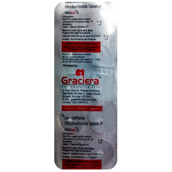 Histaban-5 Tablet 10's, Pack of 10 TABLETS