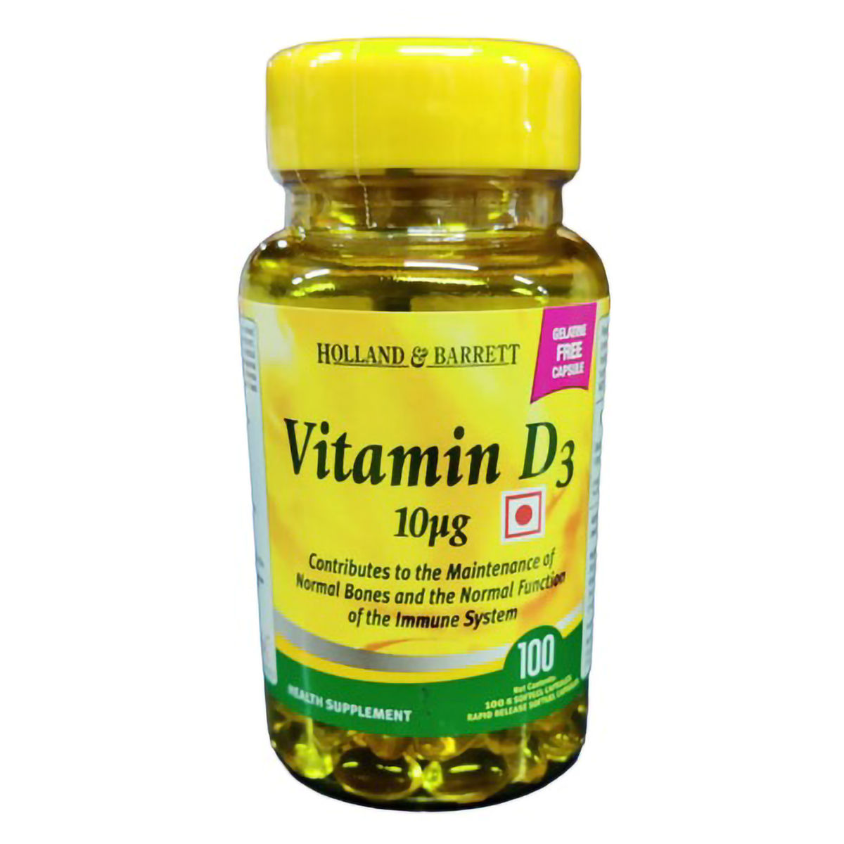 Buy Holland & Barrett Vitamin D3 10 ug, 100 Capsules Online
