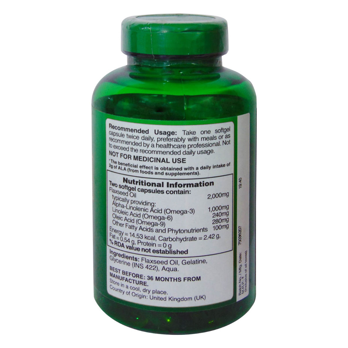 Holland & Barrett Flaxseed Oil 1000 mg, 120 Capsules Price, Uses, Side Effects, Composition