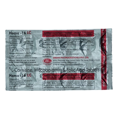 Homo-16 LC Tablet 10's, Pack of 10 TABLETS