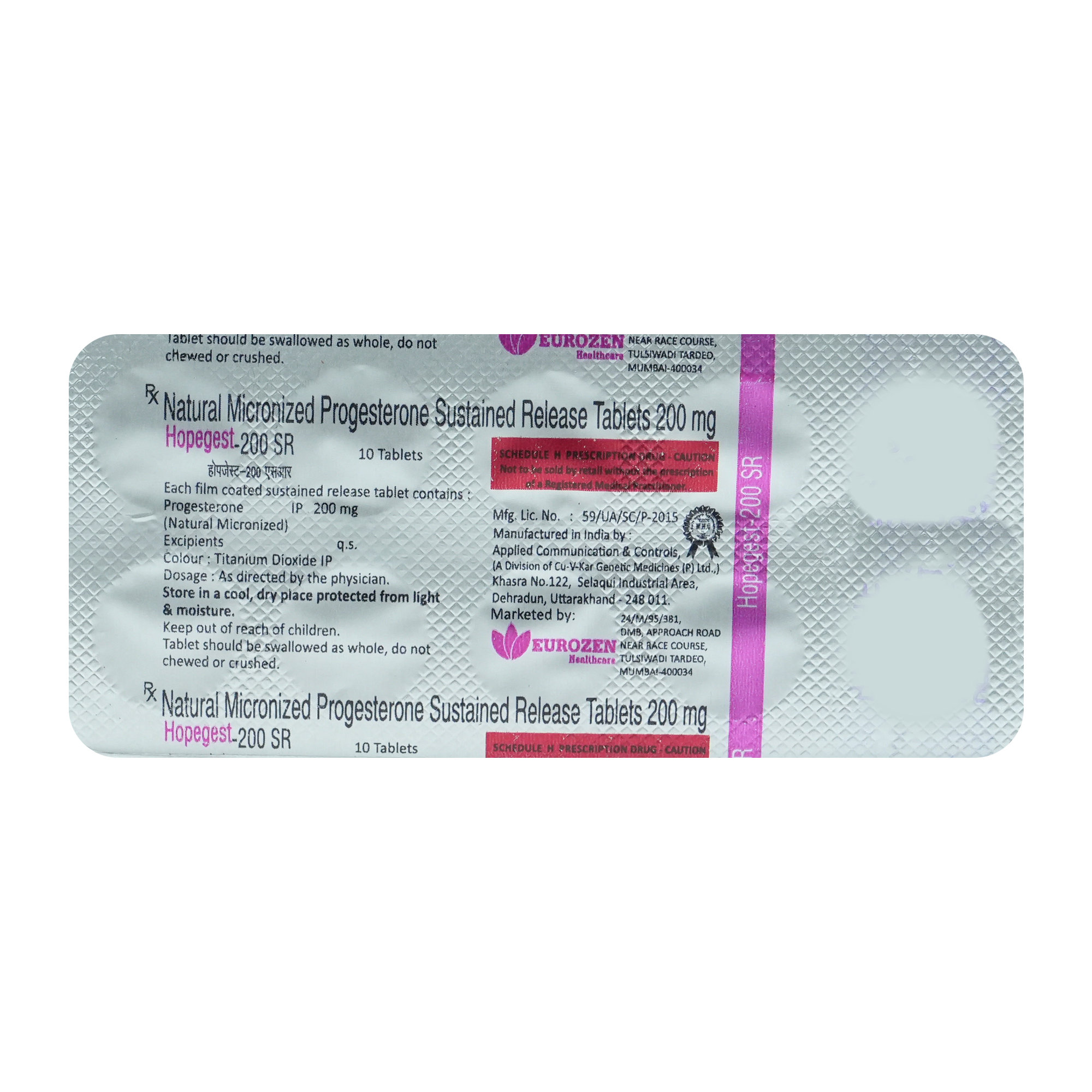 Hopegest-200 SR Tablet 10's, Pack of 10 TabletS Hopegest-200 SR Tablet 10's, Pack of 10 TabletS