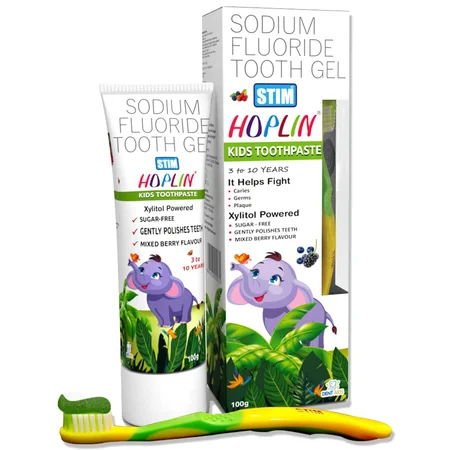 Hoplin Sugar Free Mixed Berry Kids Tooth Gel 80 gm