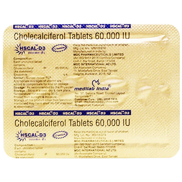 HsCal-D3 Tablet 4's, Pack of 4