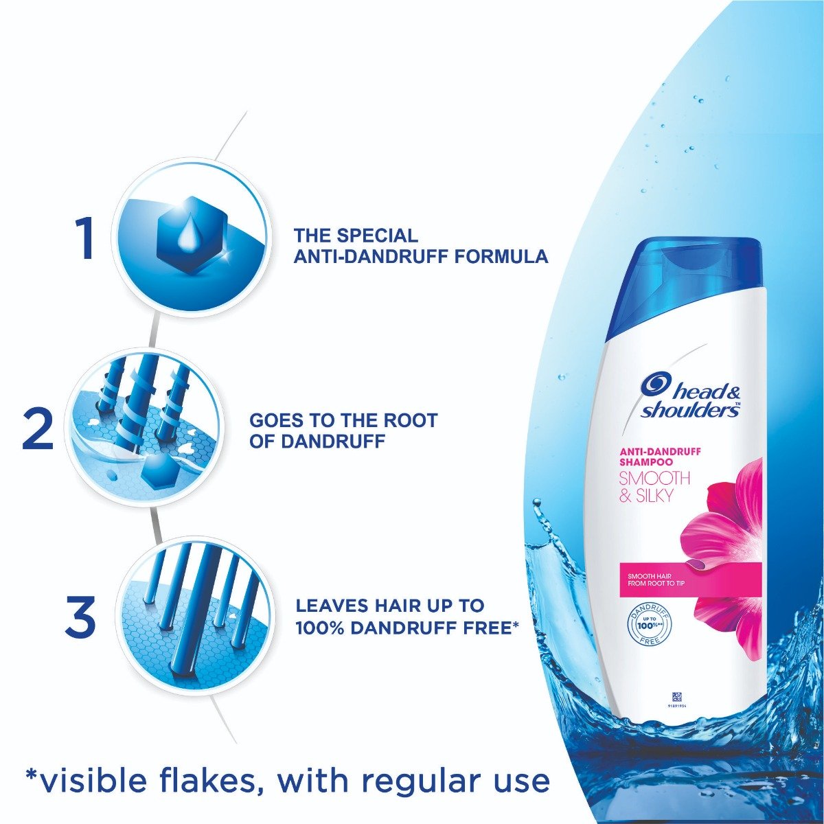 Head & Shoulders Anti-Dandruff Smooth & Silky Shampoo, 180 ml, Pack of 1 Head & Shoulders Anti-Dandruff Smooth & Silky Shampoo, 180 ml, Pack of 1