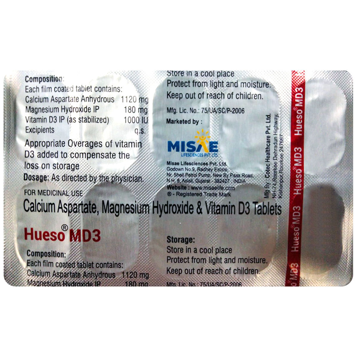 Buy Hueso MD3 Tablet 10's Online