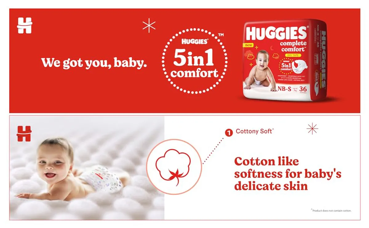 Buy Huggies Complete Comfort Dry Tape Baby Diapers New Born-Small