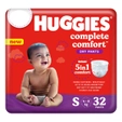 Huggies Complete Comfort Baby Dry Diaper Pants Small, 32 Count