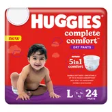 Huggies Complete Comfort Baby Dry Diaper Pants Large, 24 Count, Pack of 1