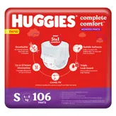 Huggies Complete Comfort Wonder Baby Diaper Pants Small, 106 Count, Pack of 1