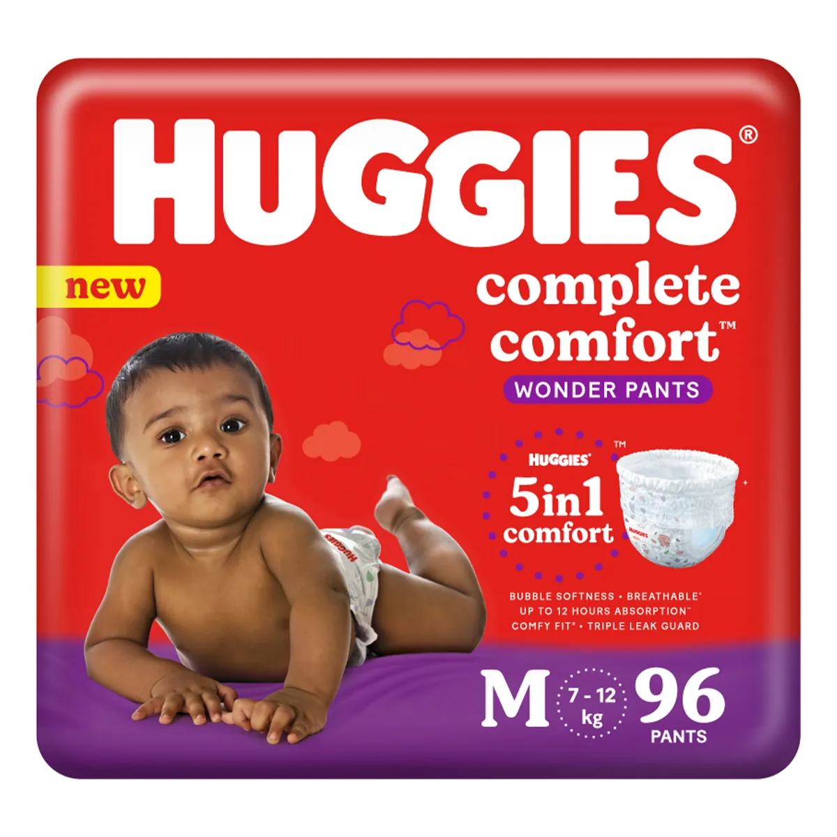 Buy Huggies Complete Comfort Wonder Baby Diaper Pants Medium, 96