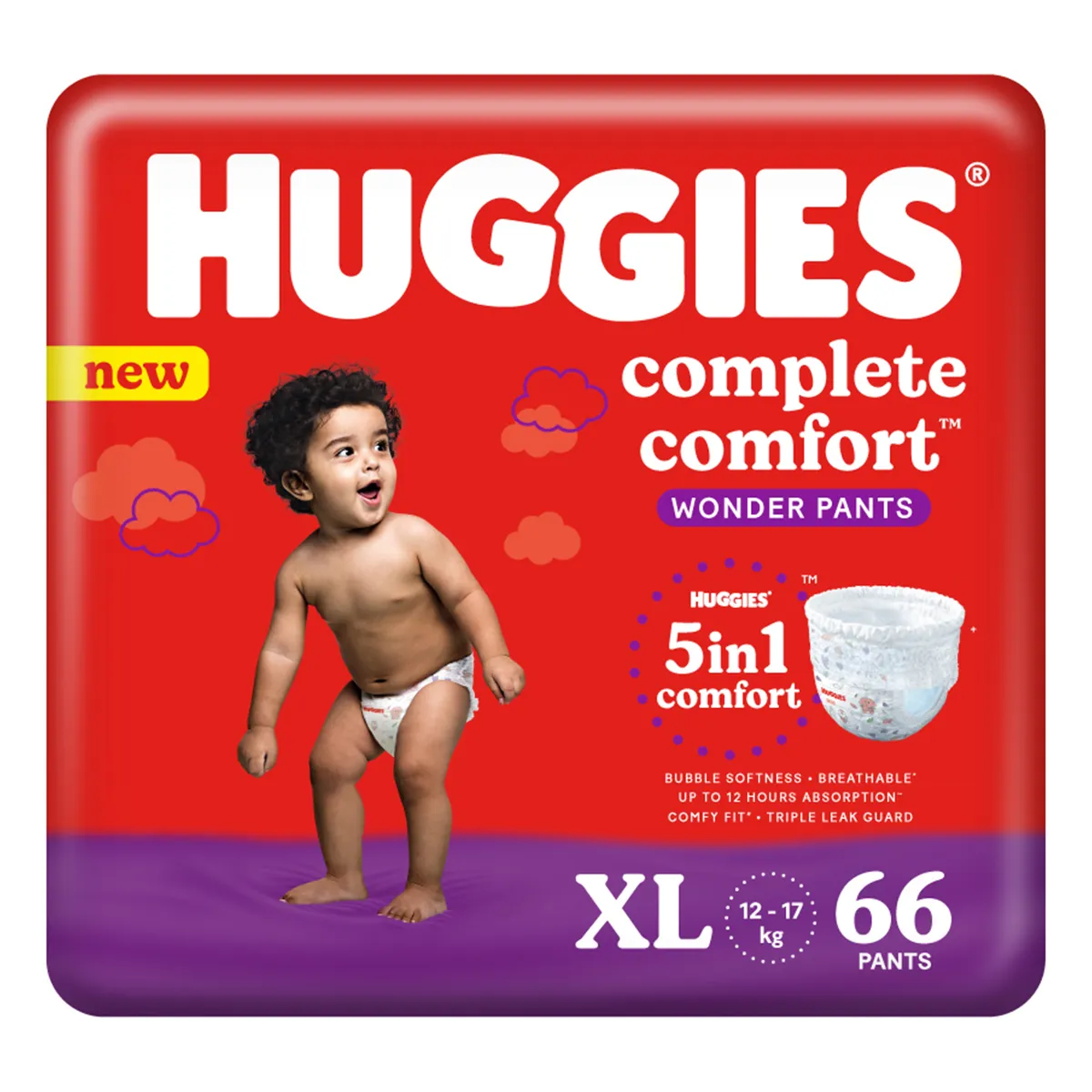 Buy Huggies Complete Comfort Wonder Baby Diaper Pants XL, 66 Count