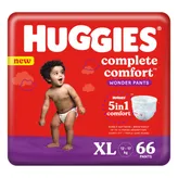 Huggies Complete Comfort Wonder Baby Diaper Pants XL, 66 Count, Pack of 1
