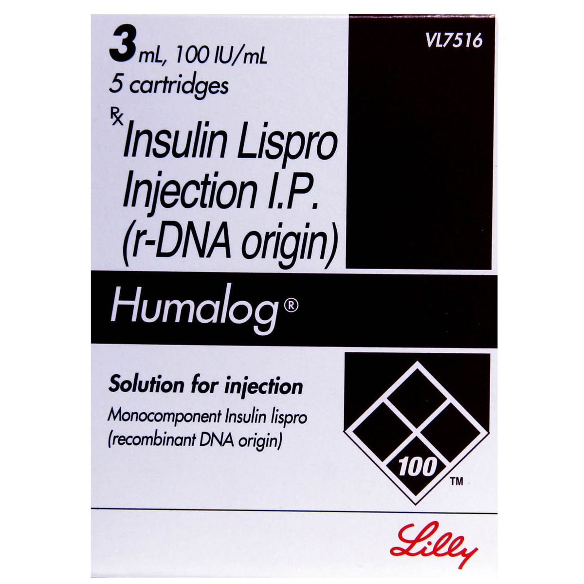Buy Humalog 100IU/ml Solution for Injection 5 x 3 ml Online