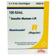 Huminsulin R 100IU/ml Cartridge 5 x 3 ml