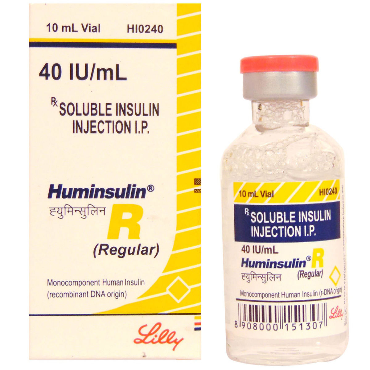 Buy Huminsulin R 40IU/ml Injection 10 ml Online