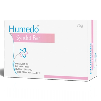 Humedo Syndet Bar 75 gm | Reduces Skin Dryness | pH Balanced | Keep Skin Hydrated, Soft &amp; Smooth | For Adult &amp; Children | For Dry Skin, Pack of 1