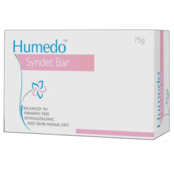 Humedo Syndet Bar 75 gm | Reduces Skin Dryness | pH Balanced | Keep Skin Hydrated, Soft &amp; Smooth | For Adult &amp; Children | For Dry Skin, Pack of 1