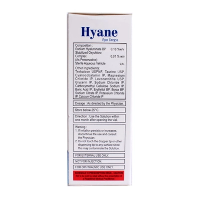 Hyane Eye Drops 10 ml, Pack of 1 Eye Drops