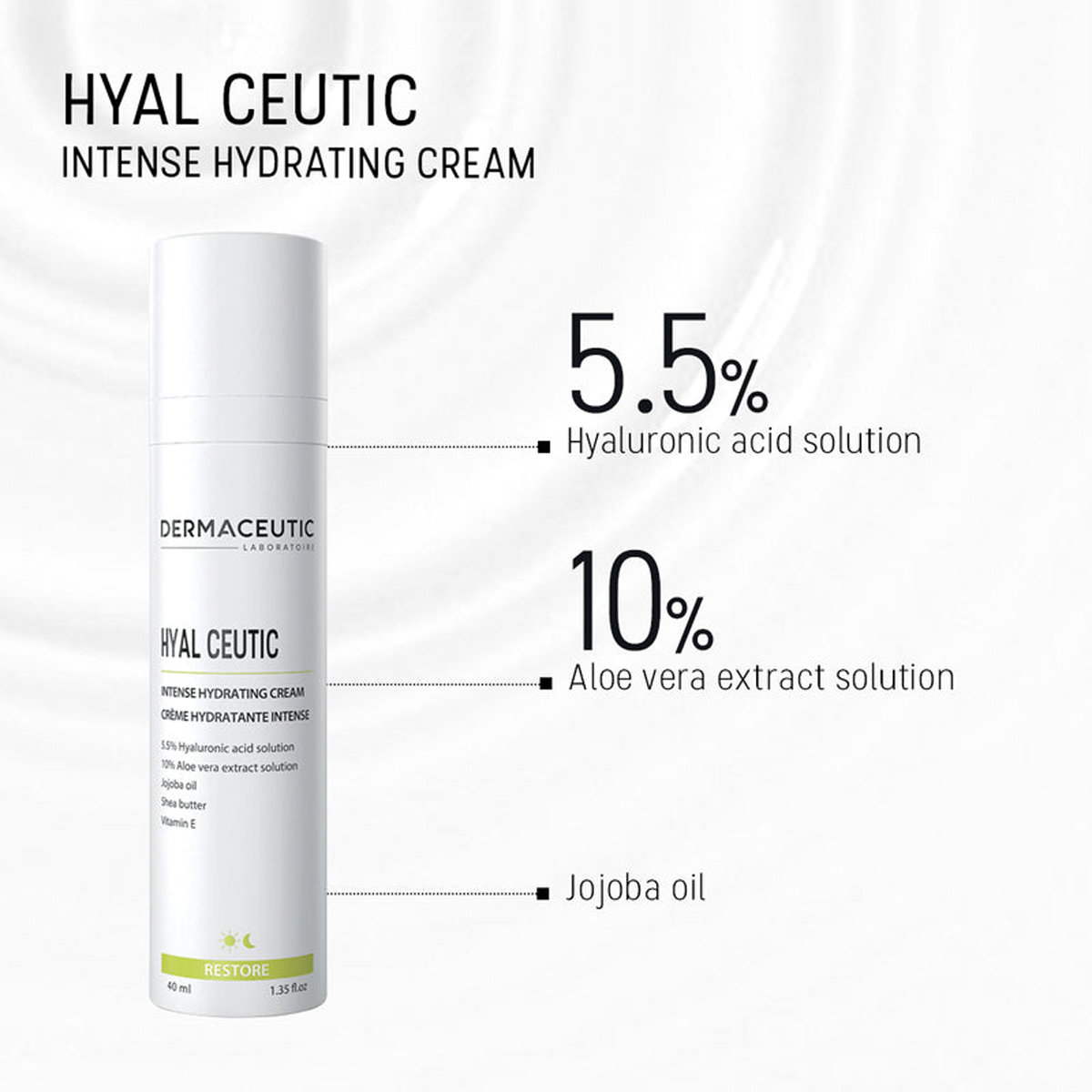 Hyal Ceutic Intense Hydrating Cream 40 ml, Pack of 1 Hyal Ceutic Intense Hydrating Cream 40 ml, Pack of 1