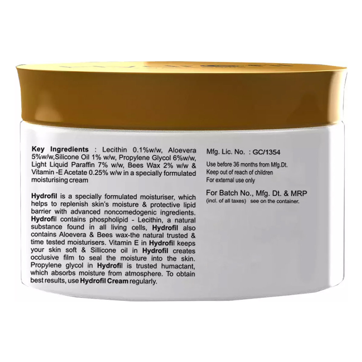 Hydrofil Cream 500 gm, Pack of 1 Hydrofil Cream 500 gm, Pack of 1