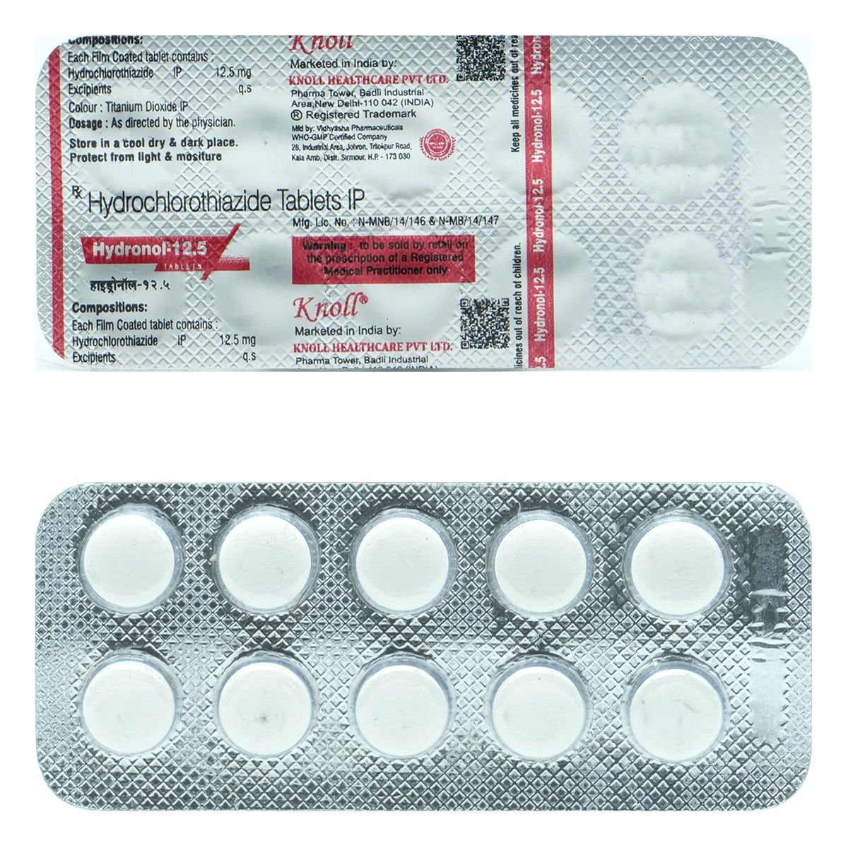 Buy Hydronol 12.5 mg Tablet 10's Online