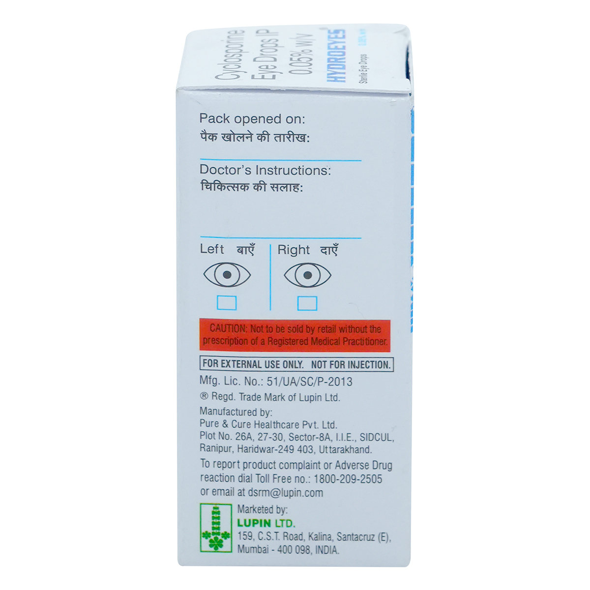 Hydroeyes Eye Drops 3 ml, Pack of 1 Eye Drops Hydroeyes Eye Drops 3 ml, Pack of 1 Eye Drops