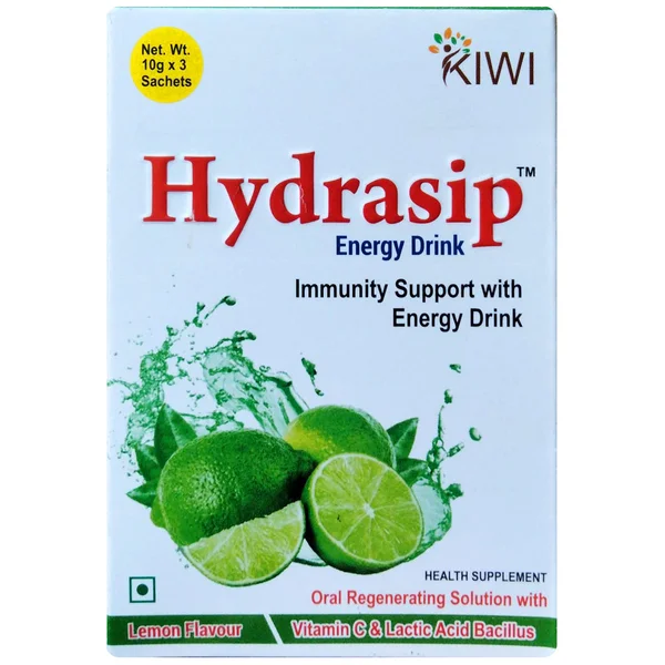 Hydrasip Lemon Flavour Energy Drink Sachet 3x10 gm