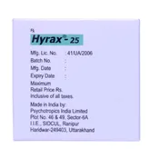 Hyrax 25 mg Tablet 10's, Pack of 10 TabletS